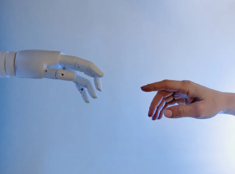 Person Reaching Out to a Robot